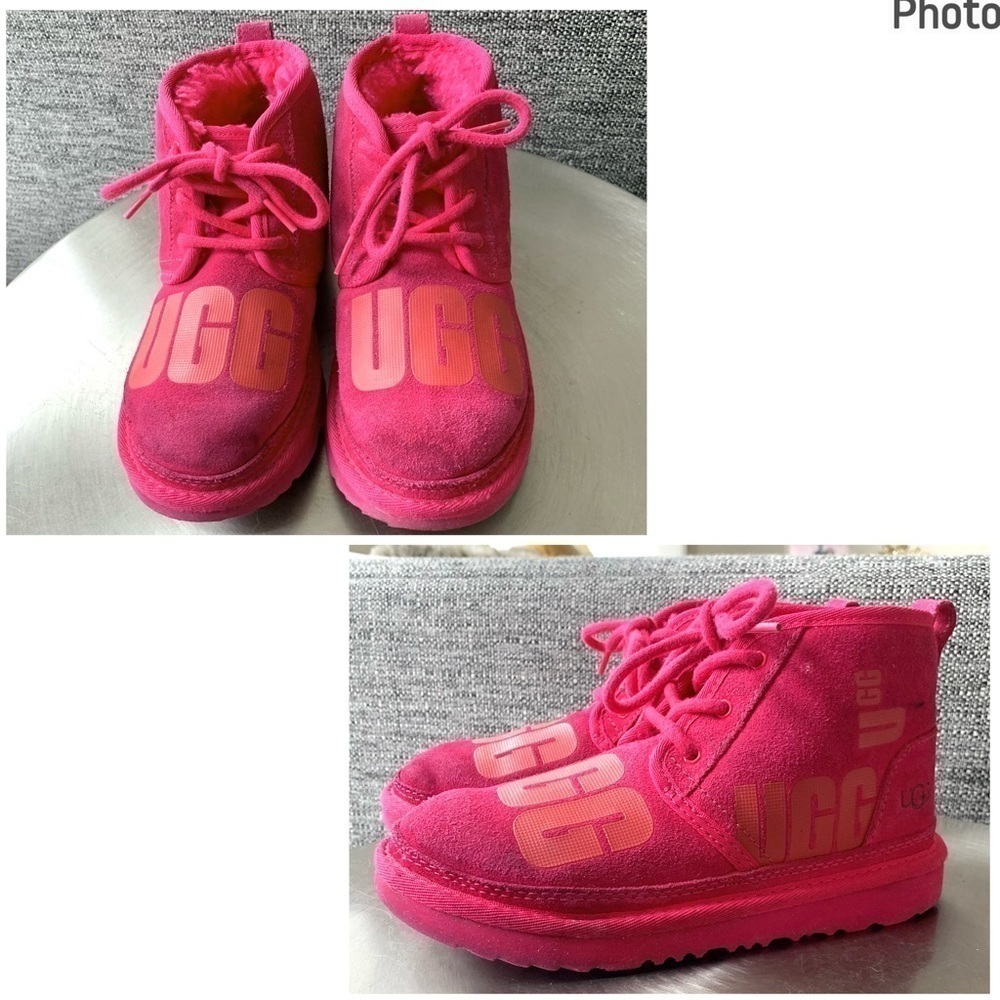 UGG Neumel suede chukka boots sheepskin winter snow outerwear girls 2